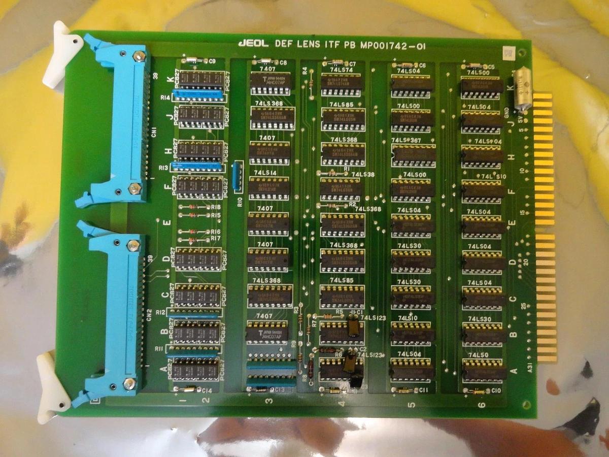 Used JEOL MP0021742-01 DEF LENS ITF PB Interface PCB Card EM-2010F Working
