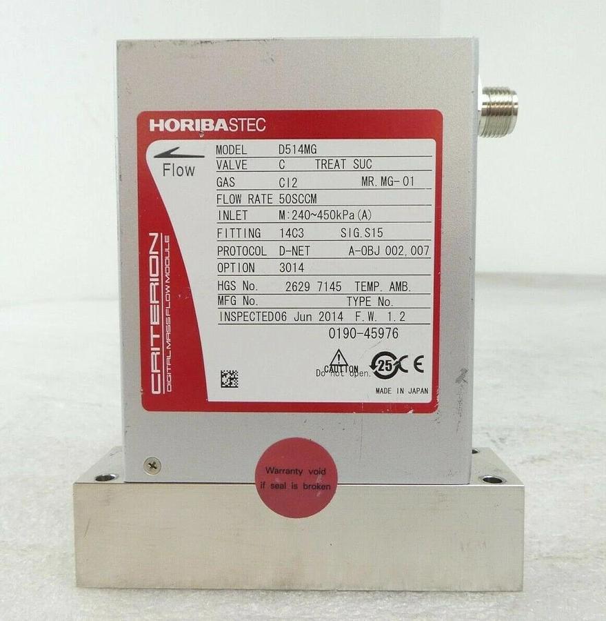 Used Horiba STEC D514MG Mass Flow Controller MFC AMAT 0190-45976 Working Surplus