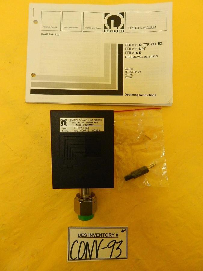 Leybold Vacuum 157 30 THERMOVAC Transmitter Pirani Sensor TTR 211 SO New