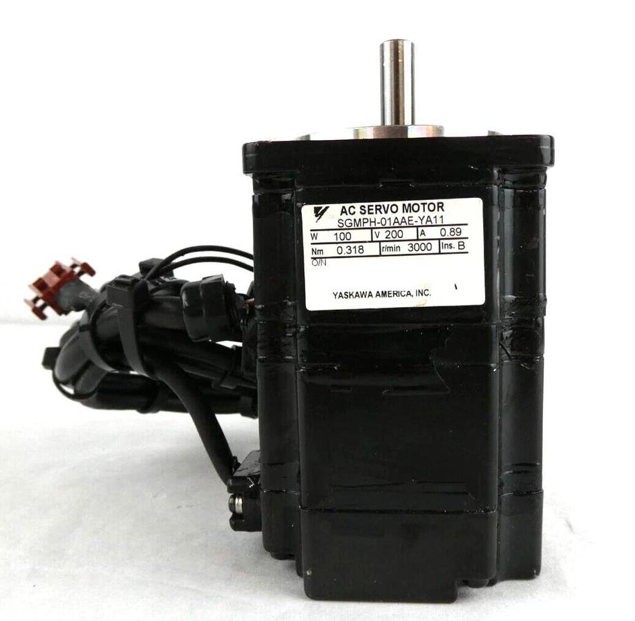 Used Yaskawa Electric SGMPH-01AAE-YA11 AC Servo Motor Reseller Lot of 2 Working