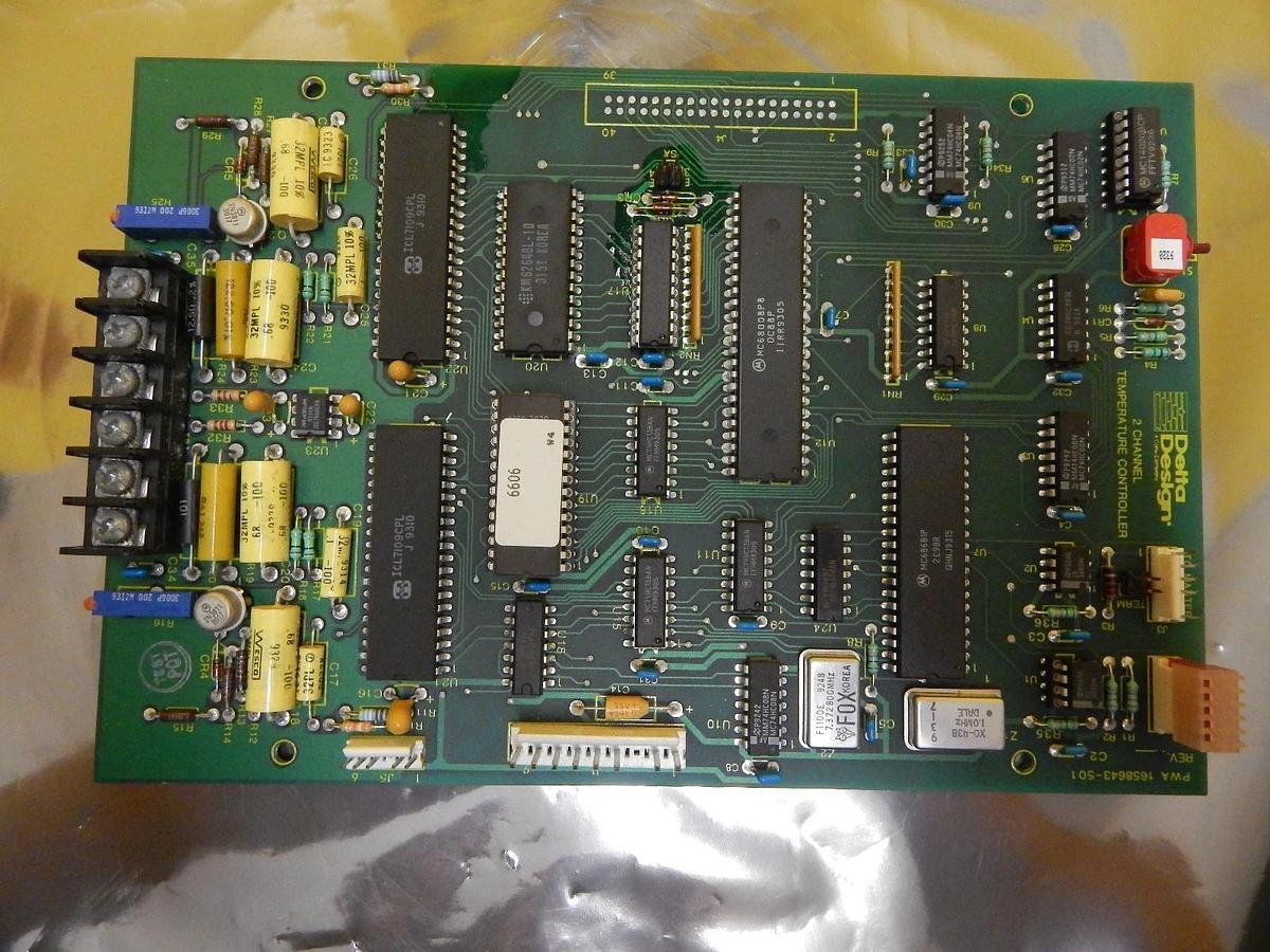 Used Delta Design 1658643-501 2 Channel Temperature Controller Board PCB Used Working