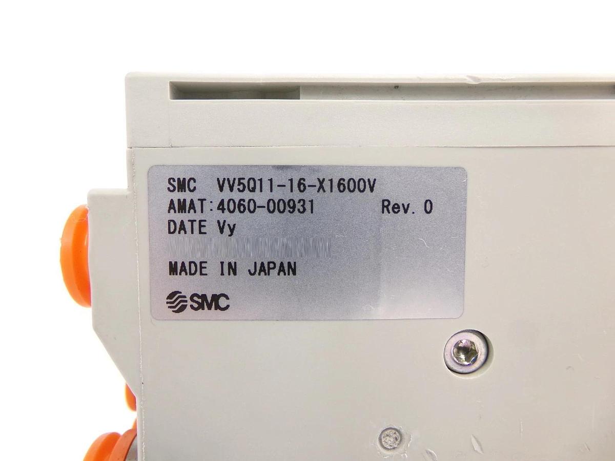Used SMC VV5Q11-16-X1600V 16-Port Manifold EX420-SDN2 AMAT Lot of 2 Working