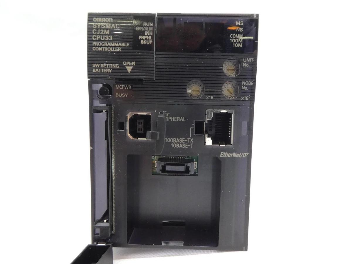 Used Omron SYSMAC Programmable Logic Controller PLC CJ2M-CPU33 CJ1W-PD025 CJ1W-ID211