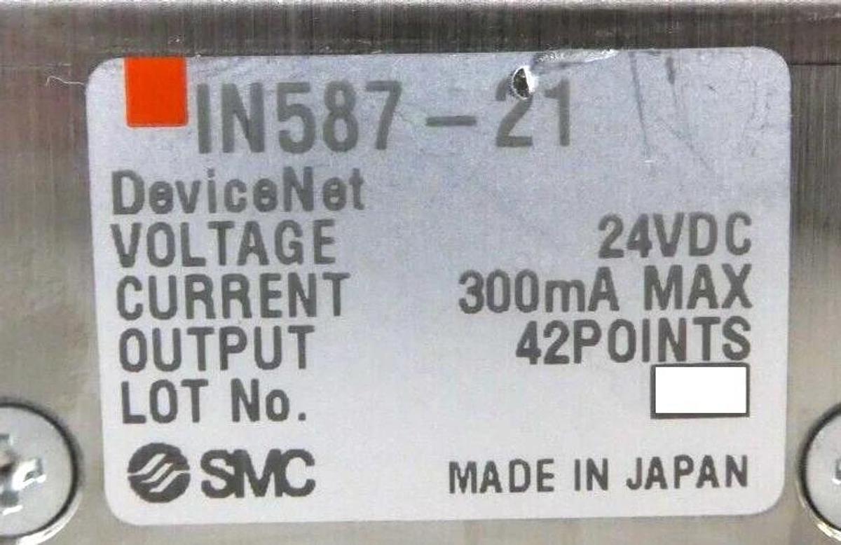 Used SMC IN587-21 21-Port Pneumatic Manifold SJ2A60T-5NFZ-N1-X21 Working Surplus