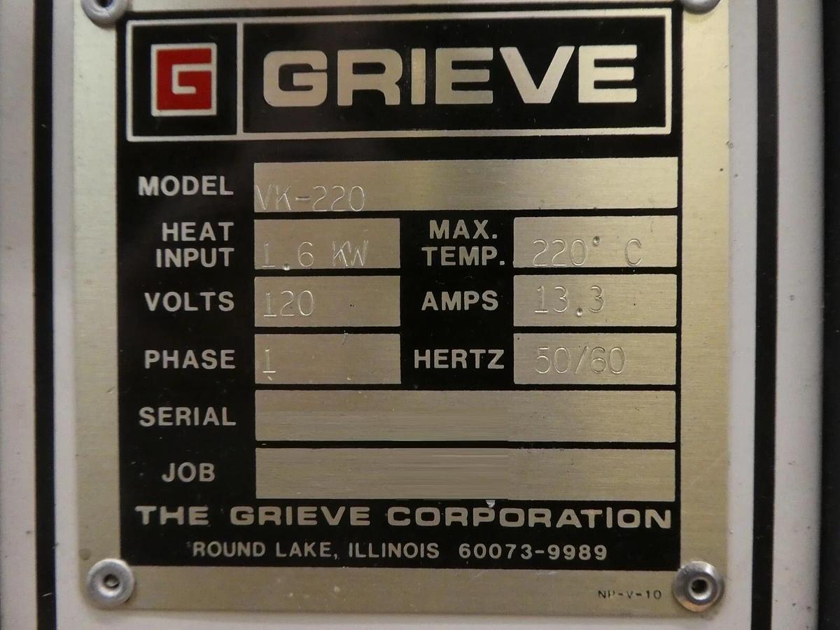 Used Grieve VK-220 Scientific Vacuum Oven Altitude Chamber Tested Working