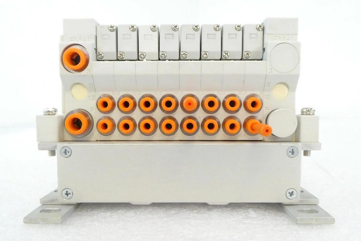 Used SMC US22387 8-Port Pneumatic Manifold EX160-SDN1A Reseller Lot of 4 Working