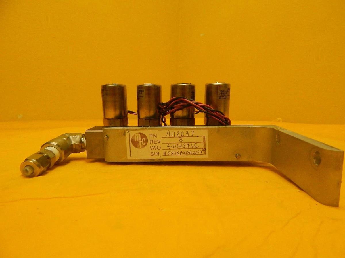 Used MRC Materials Research A118037 Pneumatic Manifold VDW31-5G-4 Set of 2 Star Used