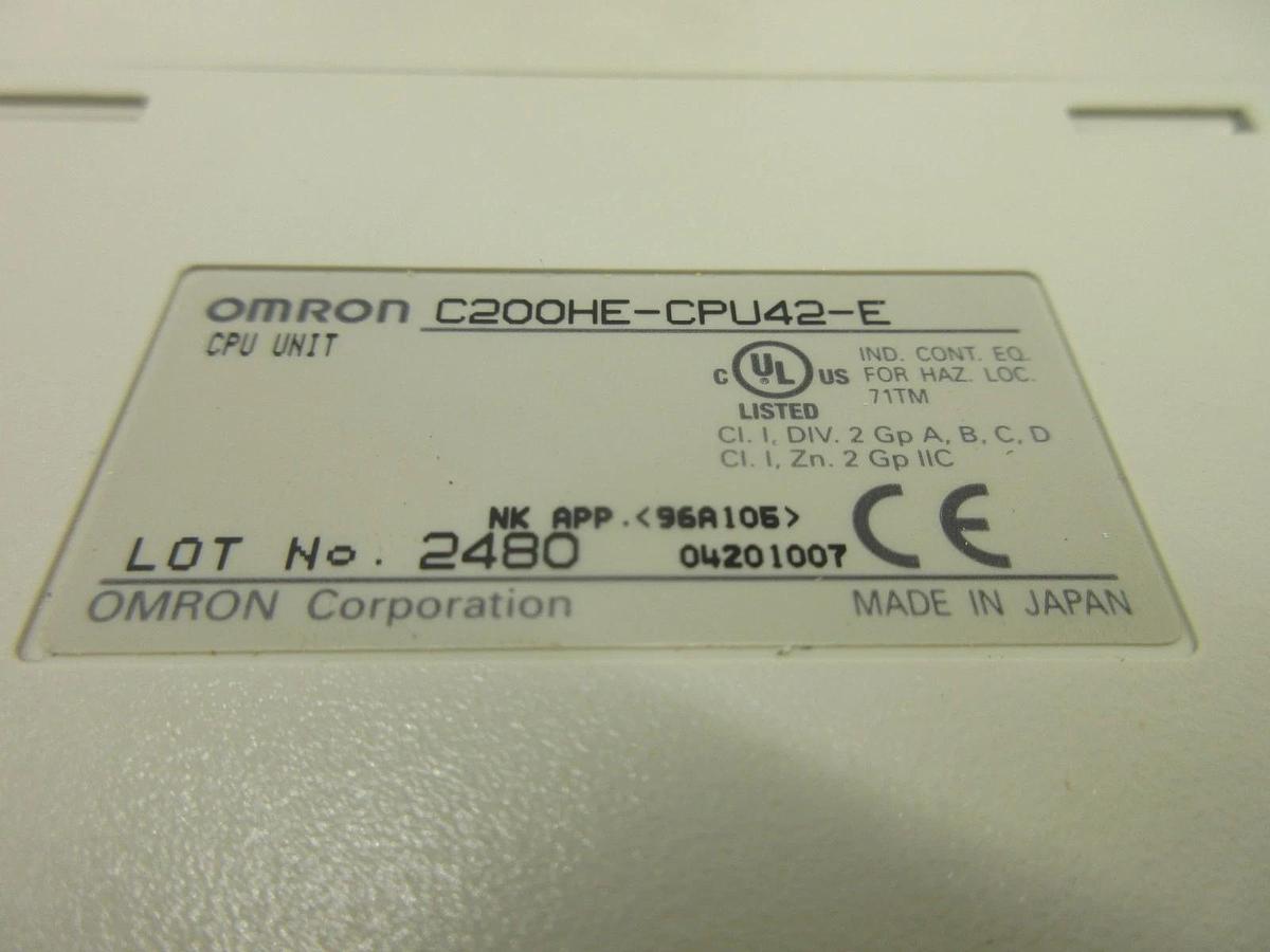 Used Omron C200HE Programmable Logic Controller PLC SYSMAC Nikon NSR-S202A Working
