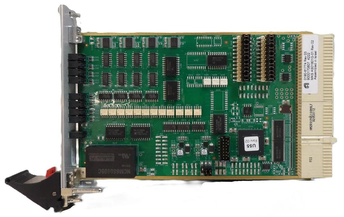 Used MKS Instruments AS01801G-01 Octal Serial PCB Card AMAT 0190-81774 Working