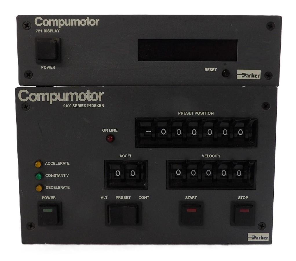 Used Parker Compumotor 2100-1 Robot Control Indexer W/ 721 Display Working Surplus
