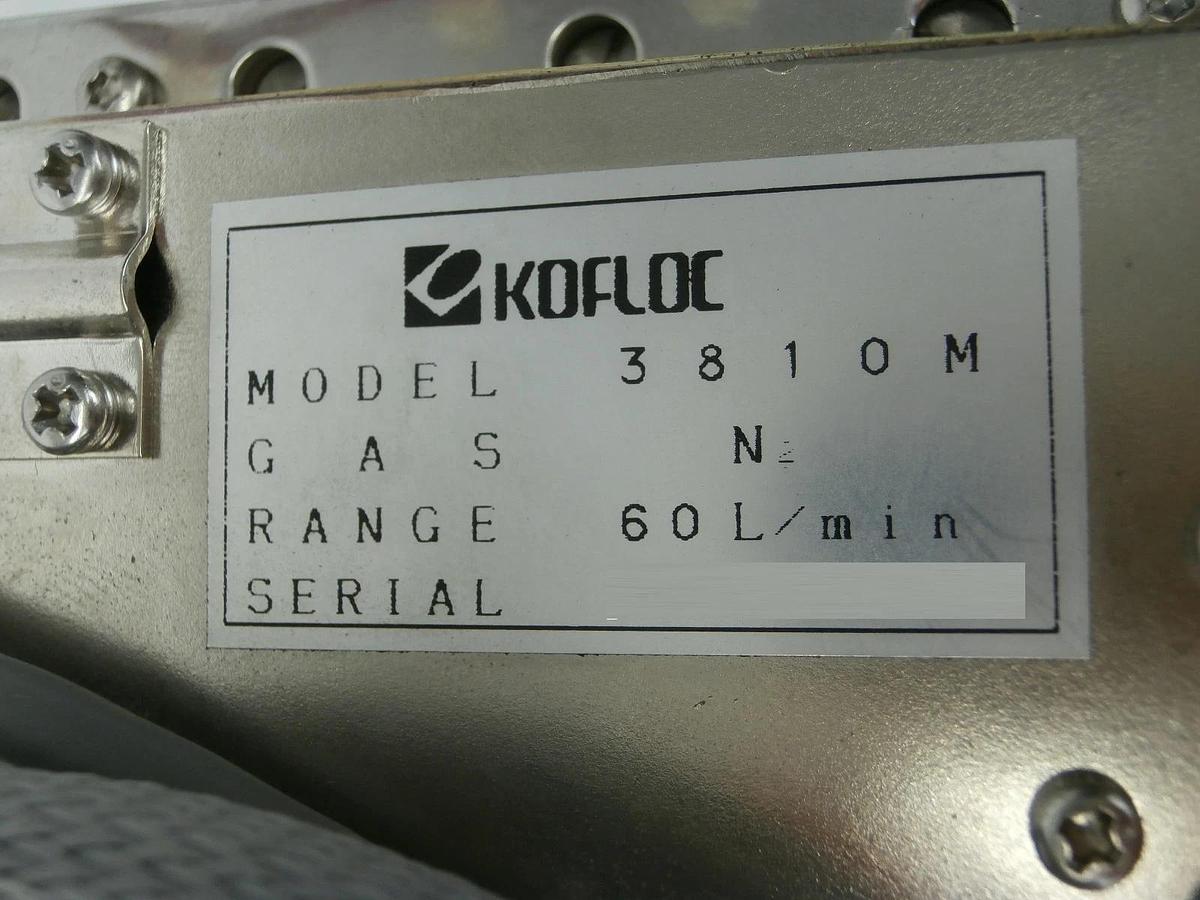Used Kofloc 3810M Mass Flow Sensor 3810 60 SLM N2 Edwards A53340003 iH Tested Working