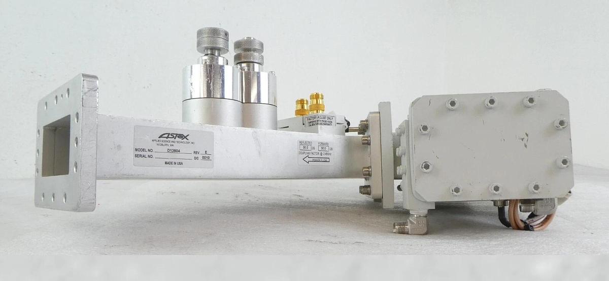 Used ASTeX C13477 Magnetron Waveguide Assembly D13604 with Adjustable Tuners Working