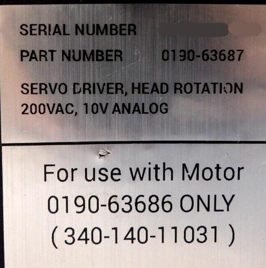Used AMAT Applied Materials 0190-63687 Head Rotation Servo Driver NSK Working Surplus