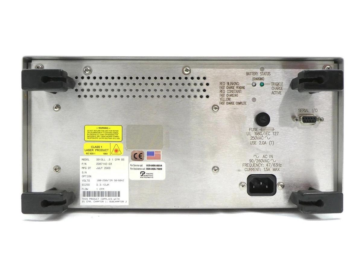 Used Met One 2087142-03 Particle Counter 3313LL .3 1 CFM SS Pacific Scientific Spare