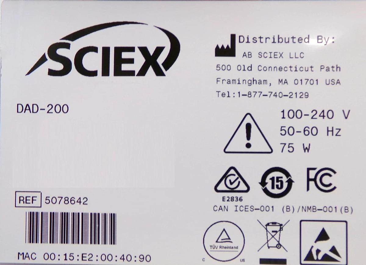 Used AB Sciex 5078642 Diode Array Detector ExionLC 2.0 Untested Surplus