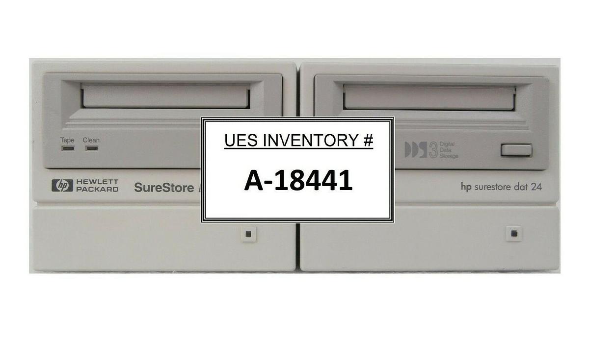 Used HP Hewlett-Packard SureStore Tape Drive DAT8 DAT24 Lot of 2 Hitachi I-900SRT