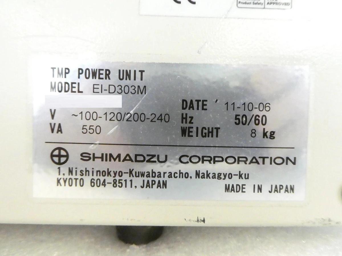 Used Shimadzu EI-D303M Turbomolecular Pump Controller Turbo Tested Working Surplus