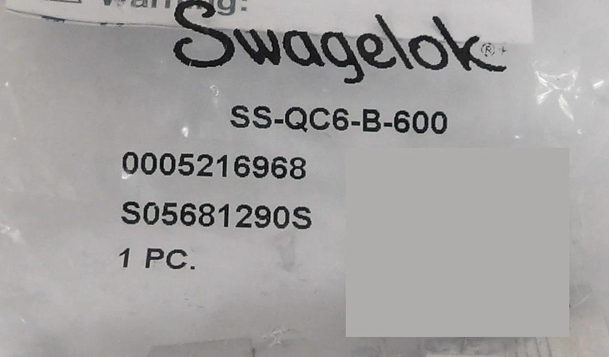 Used Swagelok SS-QC6-B-600 Quick Connect Body Lot of 5 New
