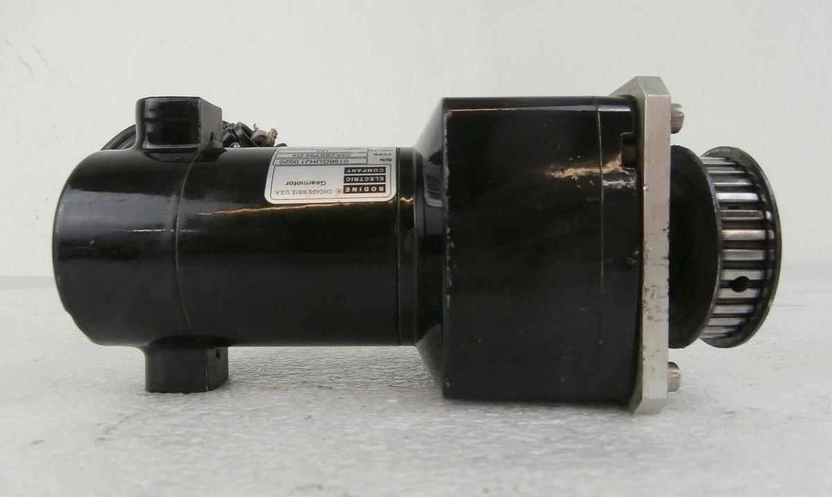 Used Bodine Electric 24A2BEPM-D4 DC Gearmotor Loader Assembly Veeco 1201 Working