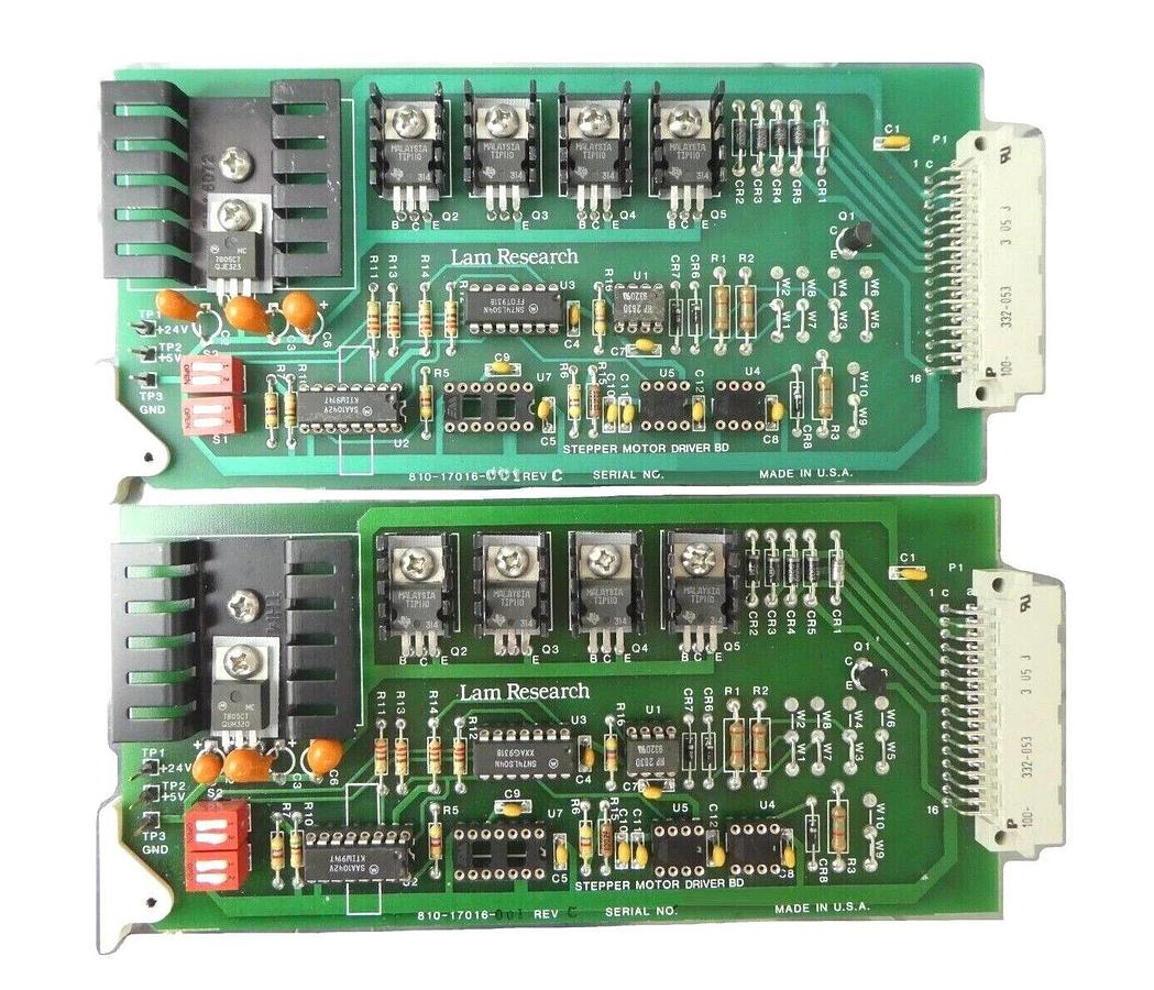 Used Lam Research 810-17016-001 Stepper Motor PCB Lot of 2 Rainbow 4420 Working