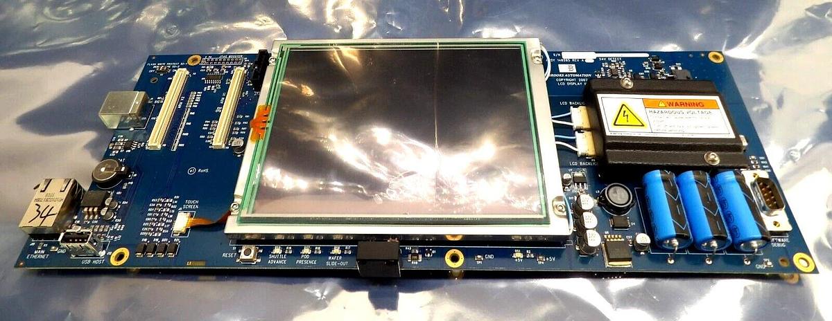 Used Brooks Automation 148284 LCD Display IV PCB Board Assembly Working Surplus