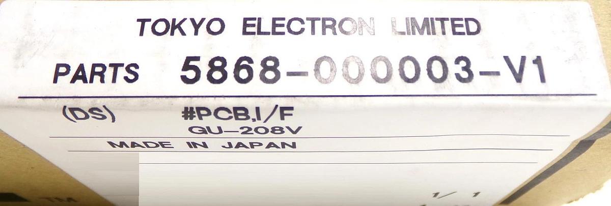 Hasetec GU-208V Power Supply PCB TEL Tokyo Electron 5868-000003-V1 New Surplus