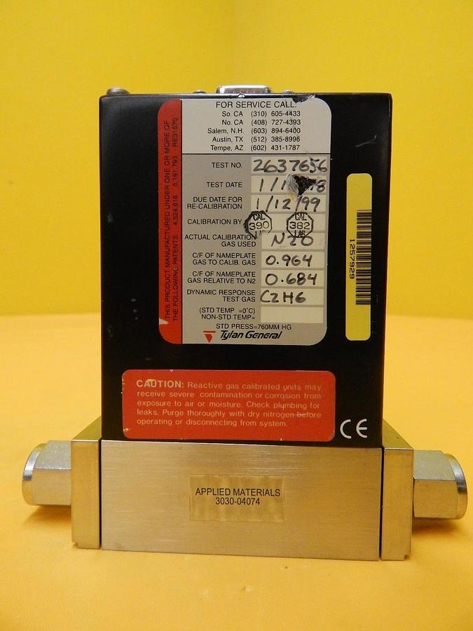 Used Tylan General FC-2902MEP-T Mass Flow Controller AMAT 3030-04074 Used Working