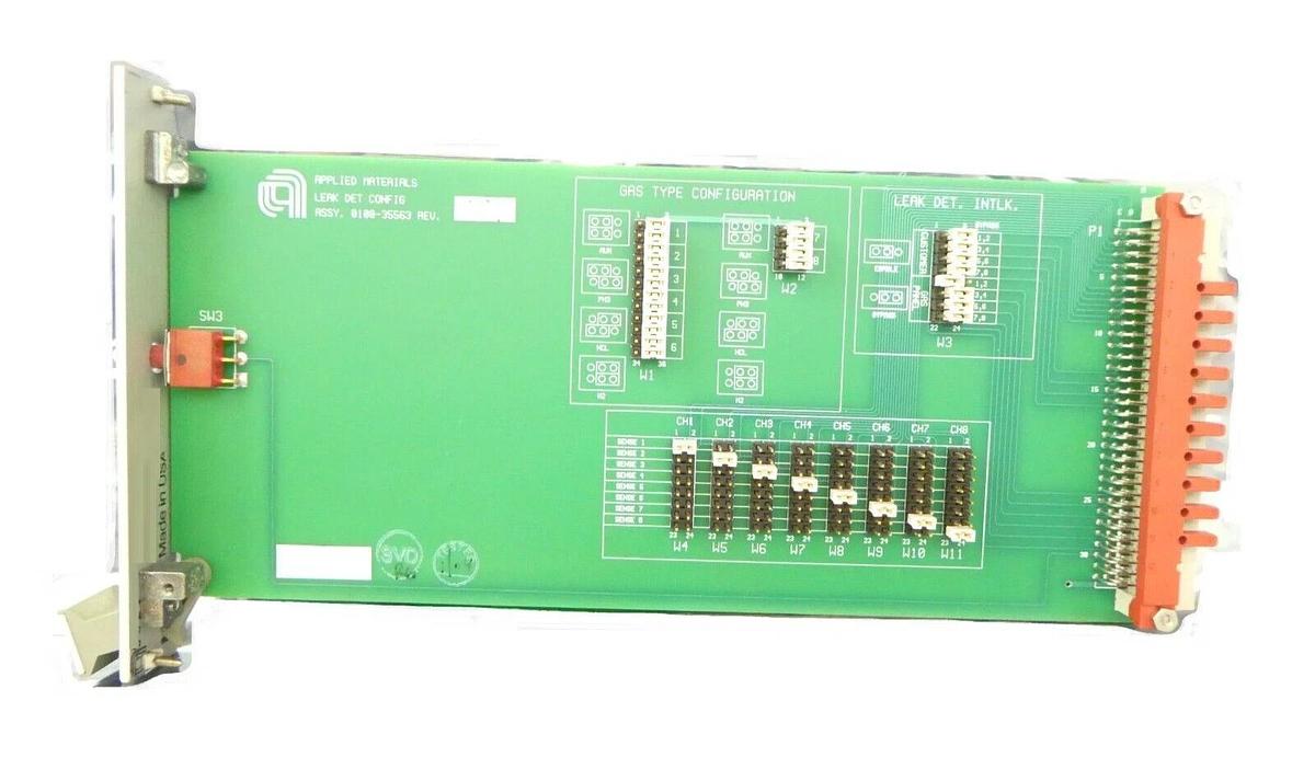 Used AMAT Applied Materials 0100-35563 Leak Detector Configuration PCB Card Working