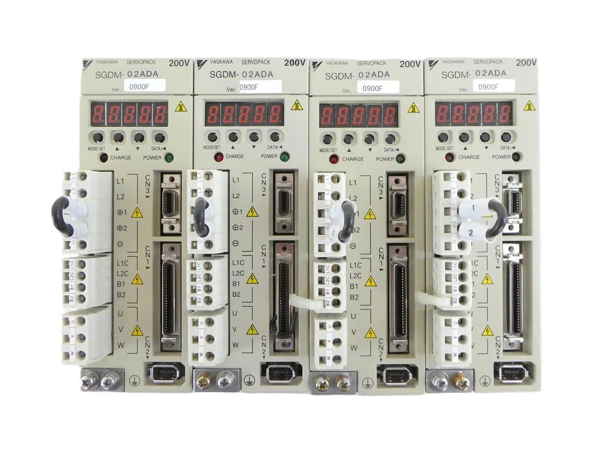 Used Yaskawa Electric SGDM-02ADA 200V Servo Drive SERVOPACK Lot of 4 Working Spare