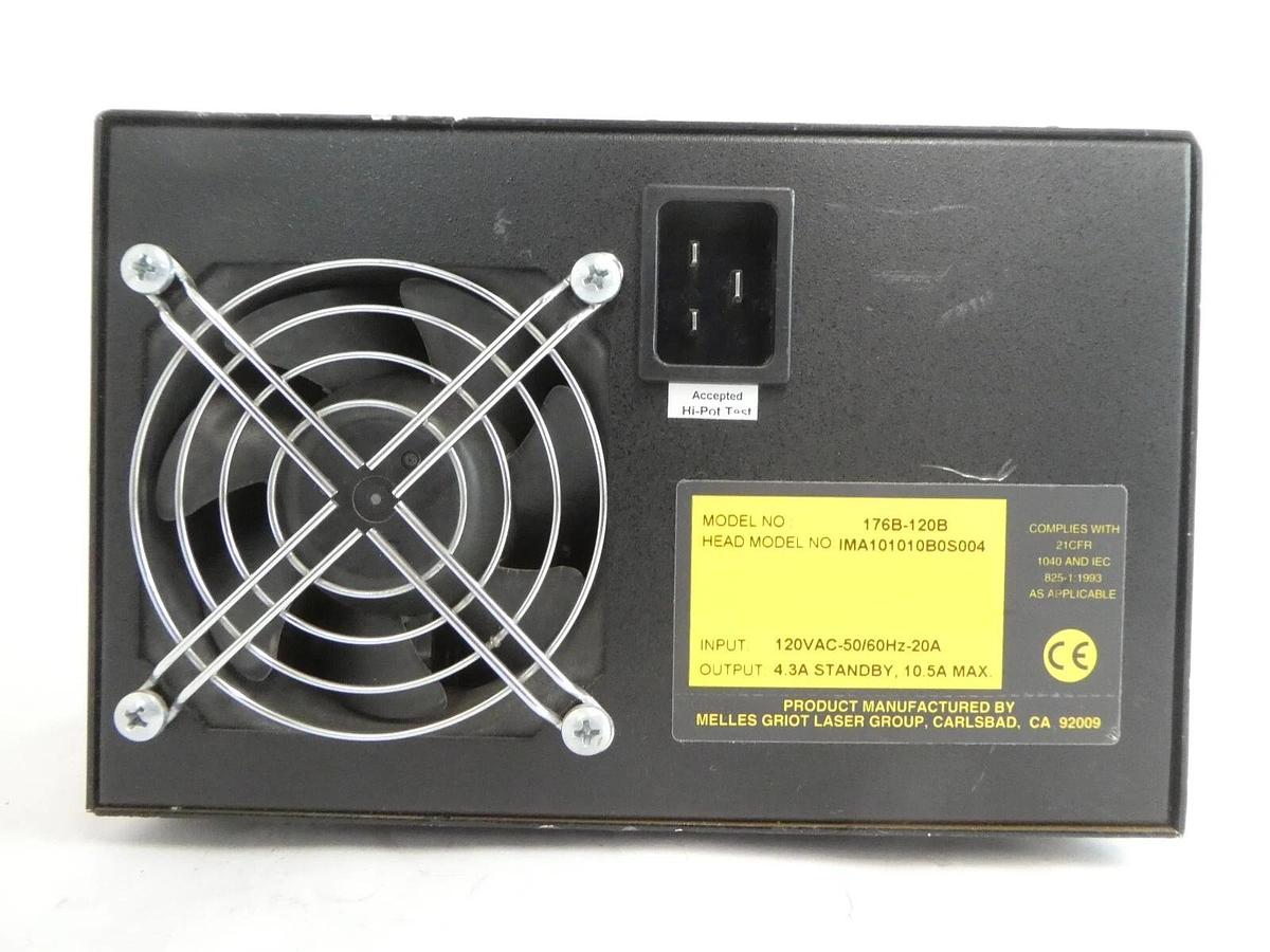 Used Melles Griot 176B-120B Ion Laser Head Power Supply Module Working Surplus