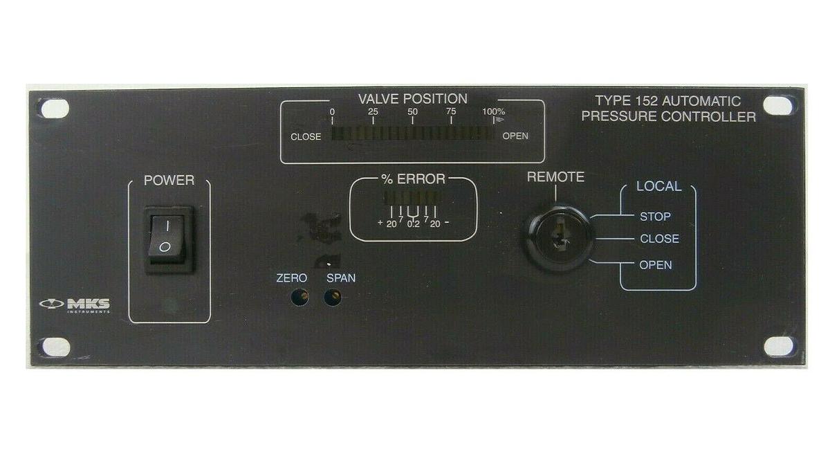 Used MKS Instruments 152H-P0 Automatic Pressure Controller No AC Fuse Panel As-Is