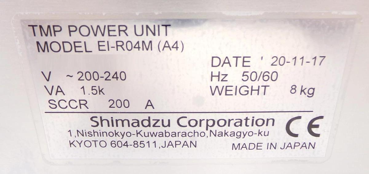Used TMP Shimadzu EI-R04M (A4) Turbomolecular Pump Controller Turbo Working