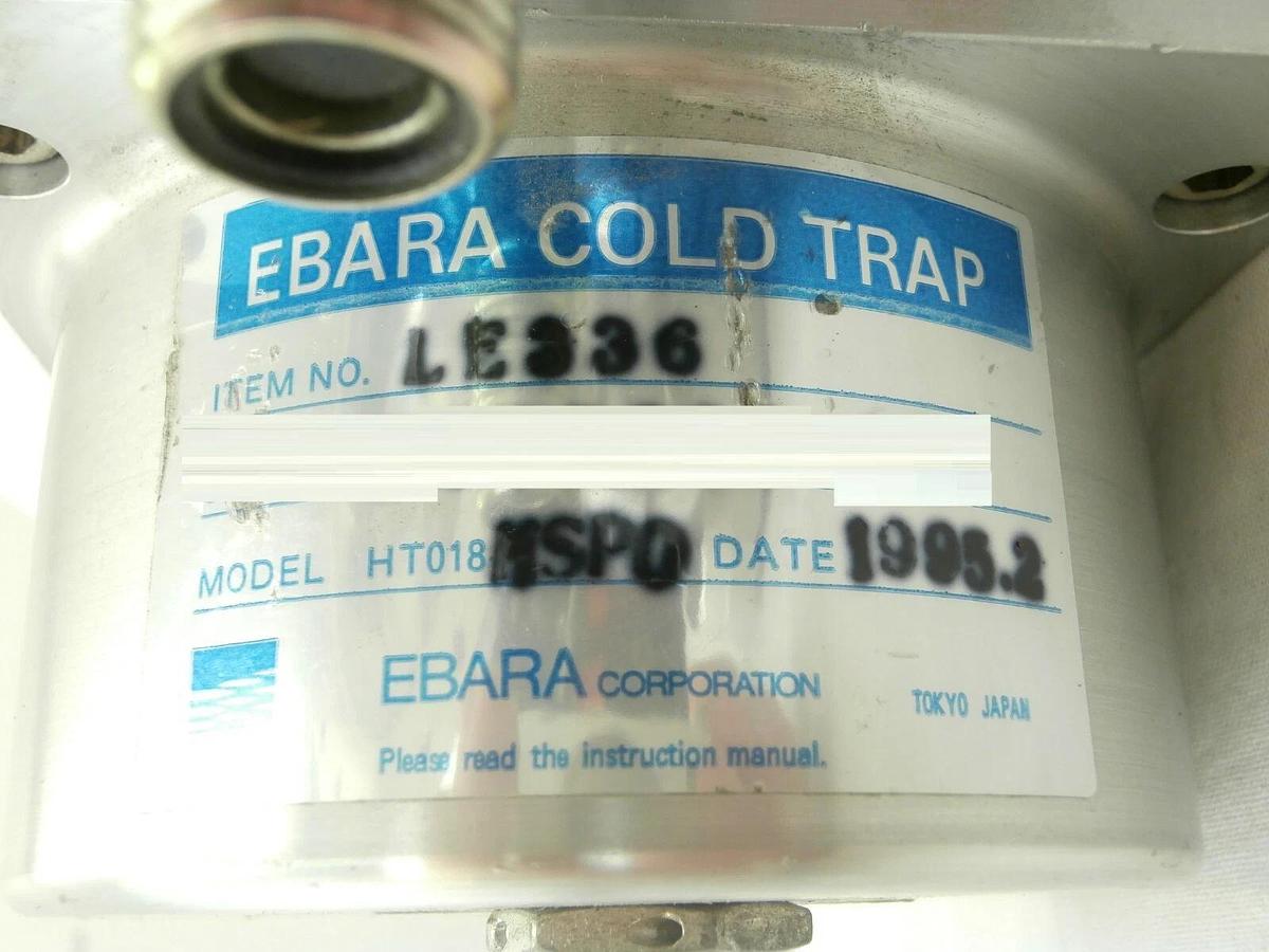 Used Ebara LE-336 Cold Trap Turbomolecular Pump Assembly HT-018-MSP0 Varian Working