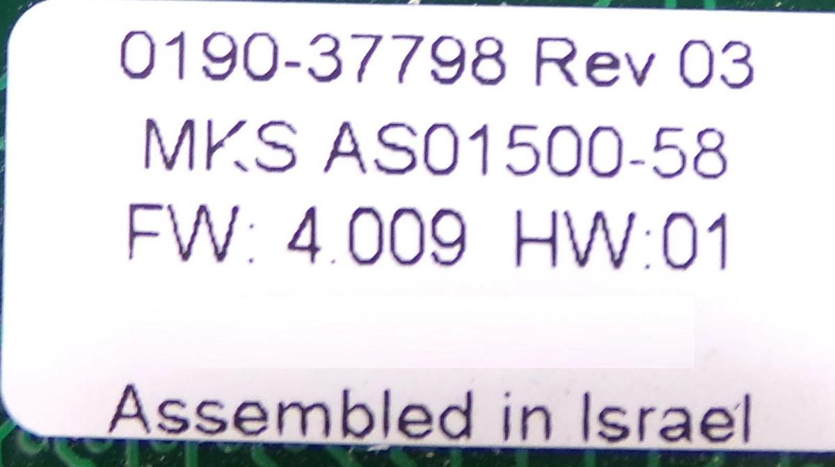 Used MKS Instruments AS01500-58 Interlock Module PCB CDN497 AMAT 0190-37798 Working