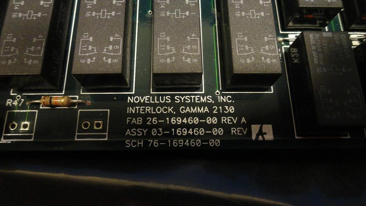 Used Novellus Systems 2130 Interlock Gamma Board PCB Used Working
