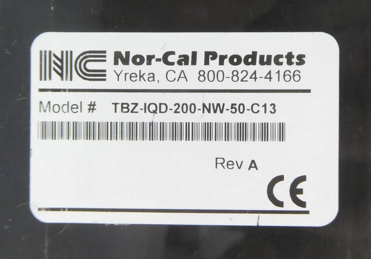 Used Nor-Cal TBZ-IQD-200-NW-50-C13 IQ Throttling Butterfly Valve Intellisys Working