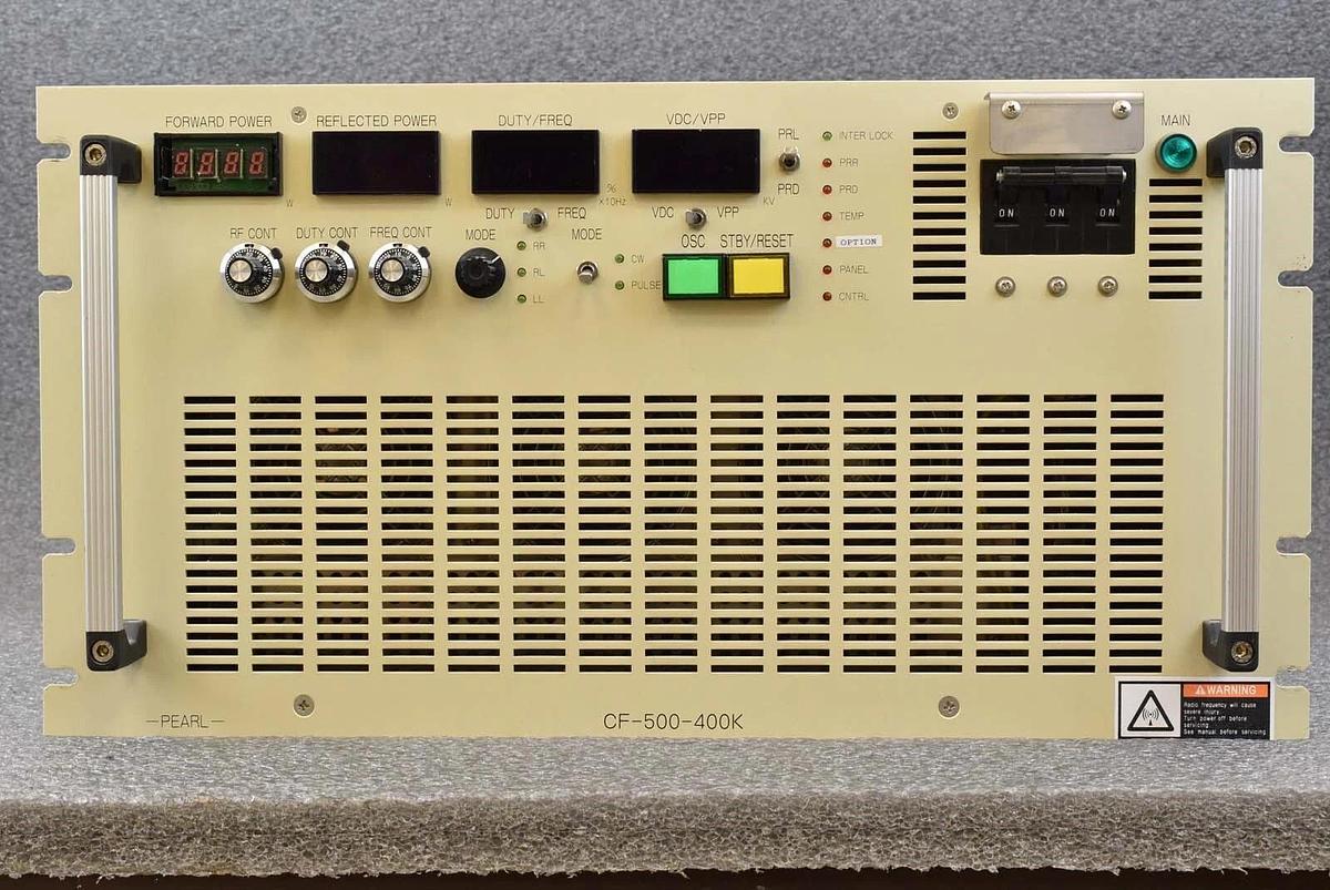 Used Pearl Kogyo CF-500-400K RF Power Supply Spare Surplus