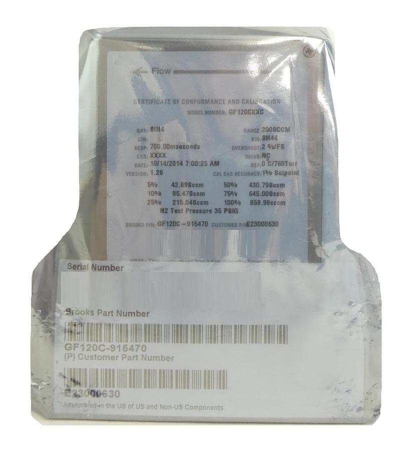 Brooks Instrument GF120C-915470 Mass Flow Controller MFC 200 SCCM SiH4 New
