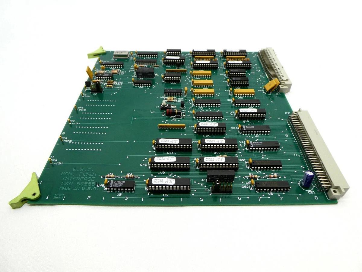 Used ESI Electro Scientific Industries CKA 60565 MAN FUNCT Interface PCB Card Working