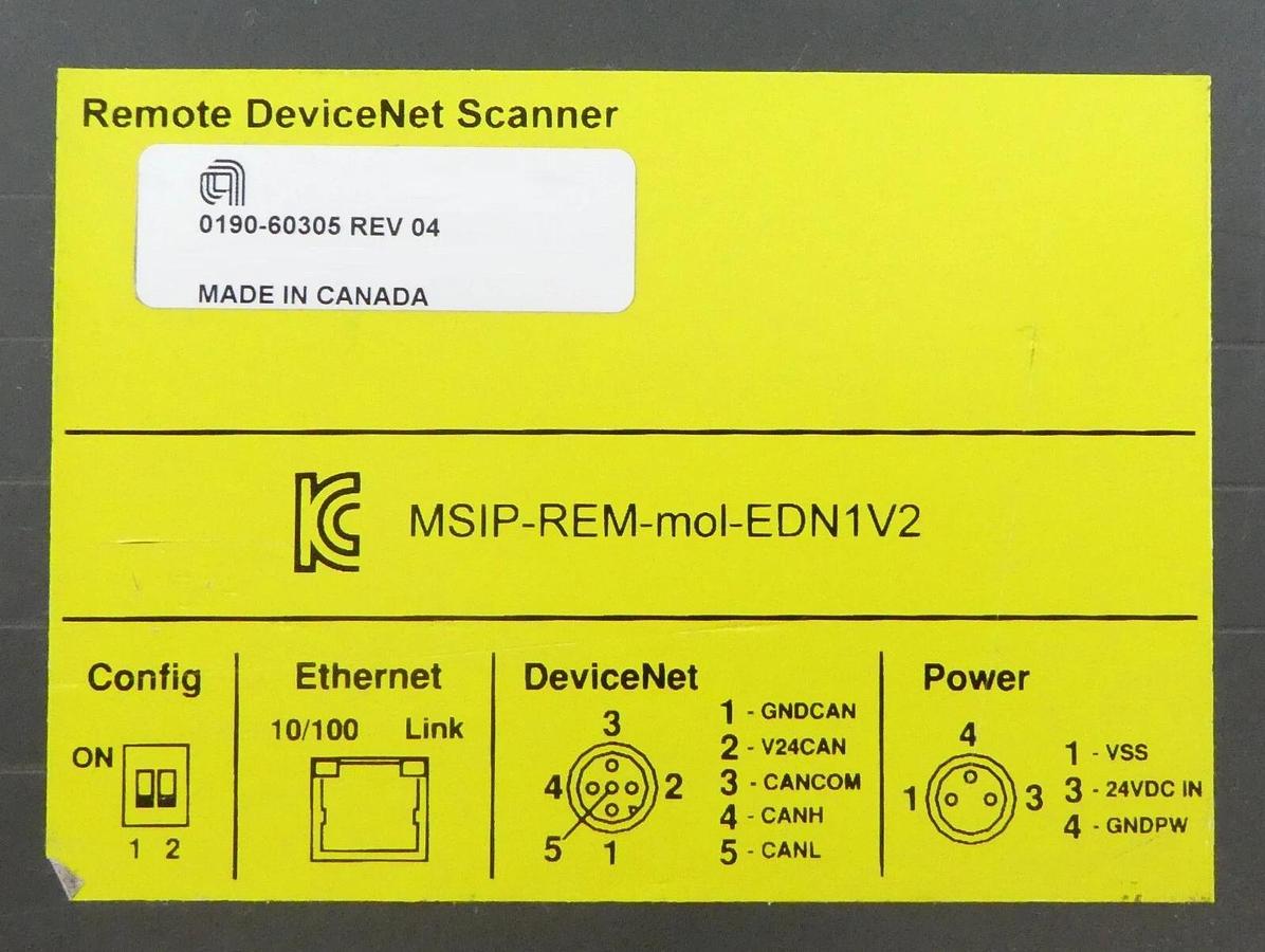 Used Brad Communications SST-EDN-1 DeviceNet Scanner AMAT 0190-60305 Working Surplus
