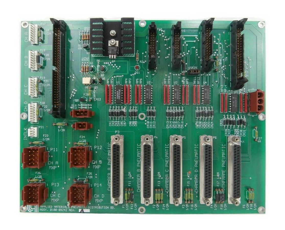 Used AMAT Applied Materials 0100-09242 Pneumatic Board PCB Samsung VAL-93-2784-86
