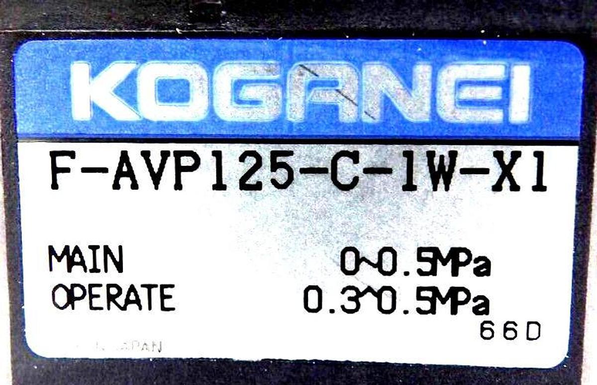 Used Koganei F-AVP125-C-1W-X1 Air Operated Valve TEL CT012-002379-1 Lot of 2 New
