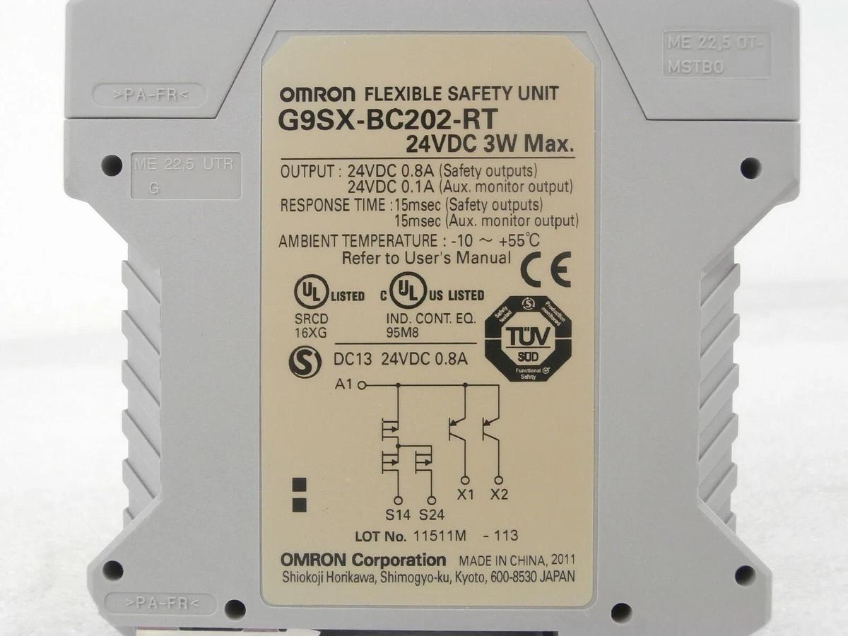 Used Omron G9SX-GS226-T15-RT Safety System Set of 3 G9SX-BC202-RT G9SX-NS202-RT Spare