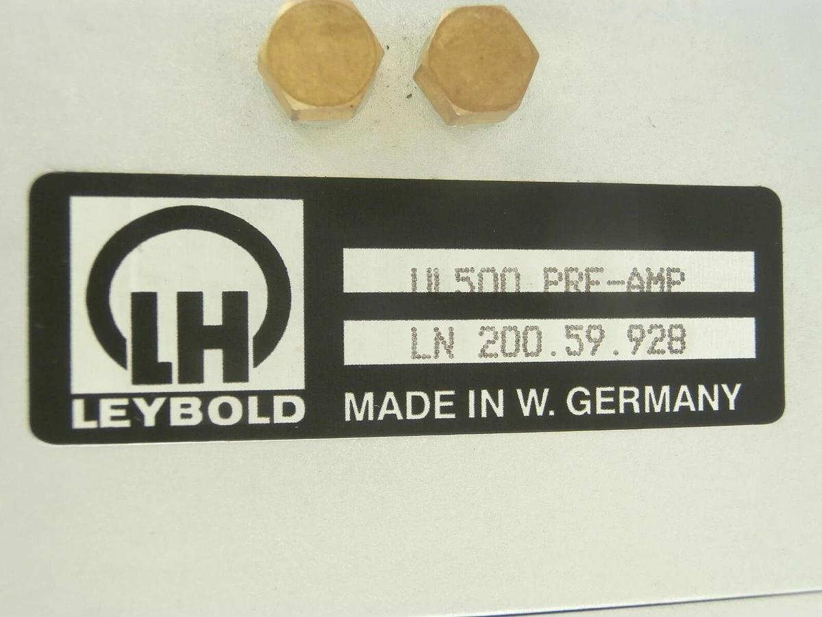 Used Leybold 200.59.928 UL 500 Leak Detector Preamplifier Magnet Assembly Working