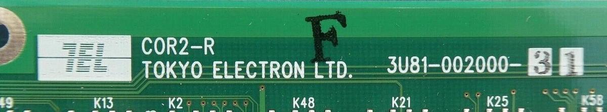 Used TEL Tokyo Electron 3U81-002000-31 Relay Interface PCB COR2-R Working Surplus