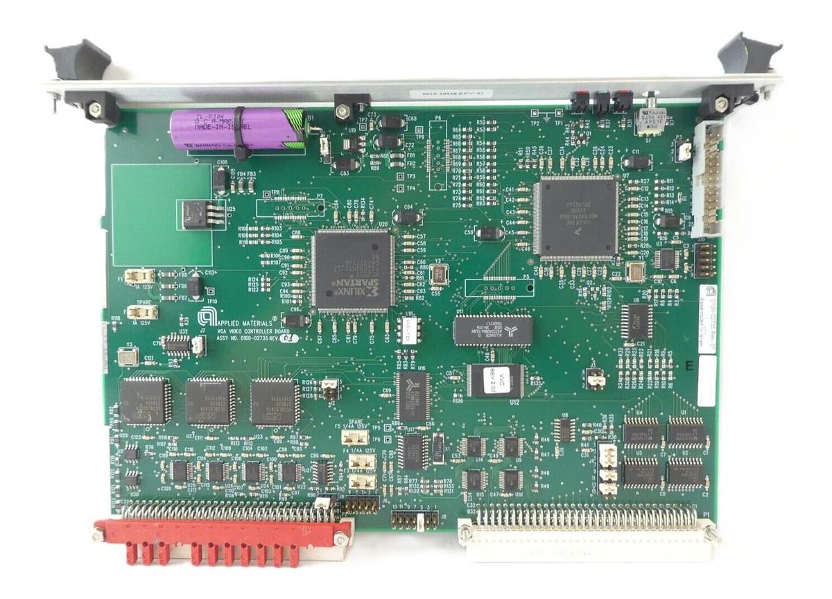 Used AMAT Applied Materials 0100-02735 VGA Video Controller PCB Card Working Surplus