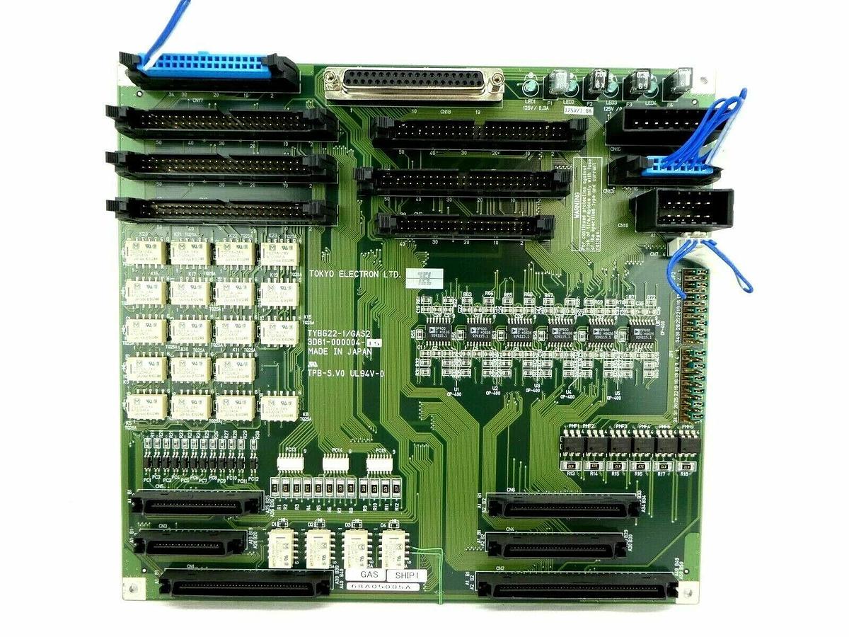 Used TEL Tokyo Electron 3D81-000004-15 Gas Interface PCB TYB622-1/GAS2 Working Spare