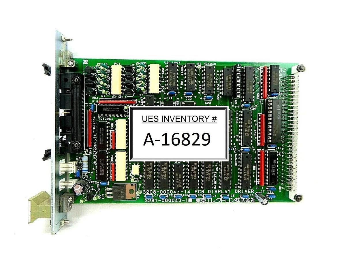 Used TEL Tokyo Electron 3281-000043-1 Display Driver PCB Card 2308-000043-14 P-8