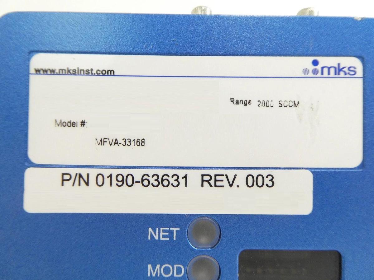 Used MKS Instruments MFVA-33168 Mass Flow Verifier πMFV AMAT 0190-63631 Working Spare