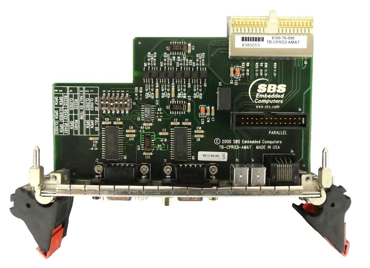 Used SBS Embedded Computers 9000-70-090 PCB Board TB-CPR03-AMAT Working Surplus